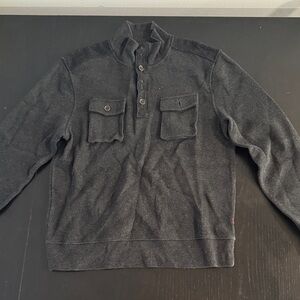 Banana Republic Charcoal Button-Up Men's Sweater Size Large